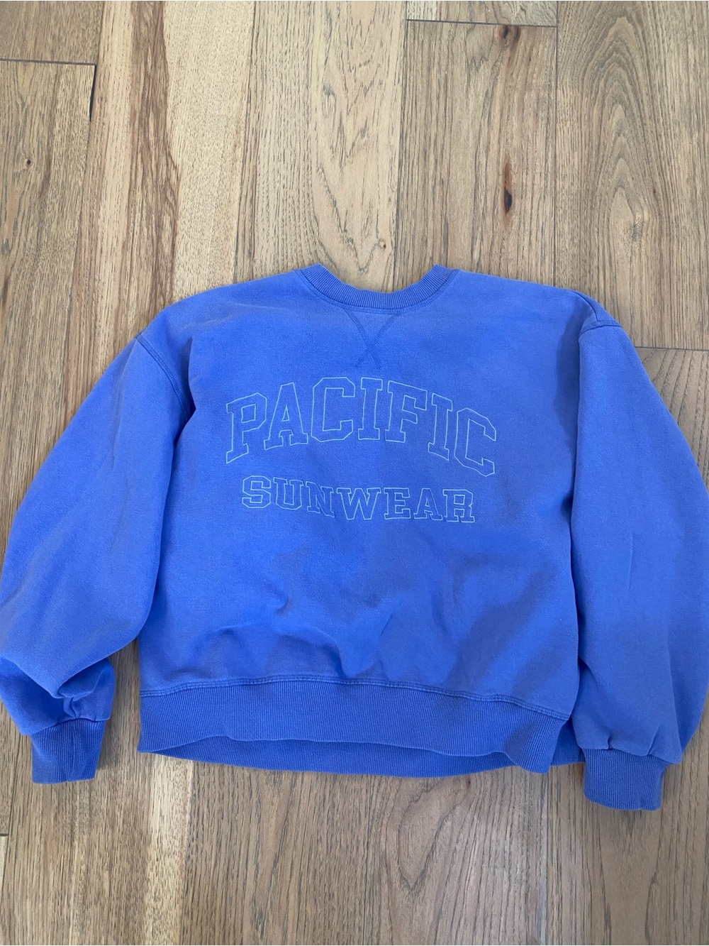 Pacific Sunwear oversized Bright Blue Crewneck Sweatshirt